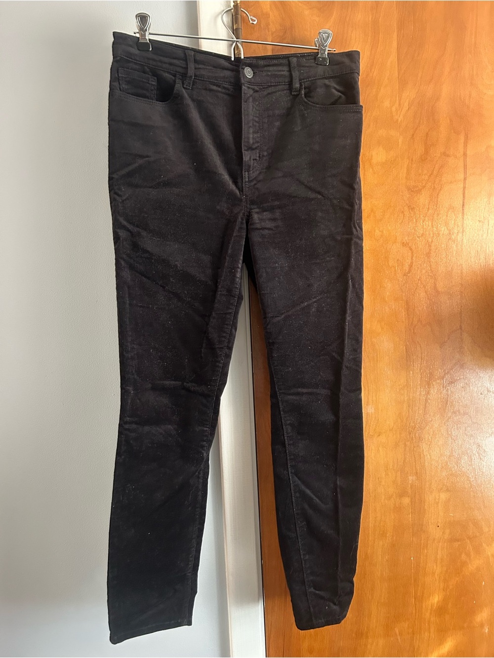 LOFT Black Slim Corduroy Pants